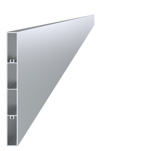 Profil na výplň 160x16x6000 mm, materiál EN AW-6060 T66, přírodní hliník bez povrchové úpravy, cena za KUS